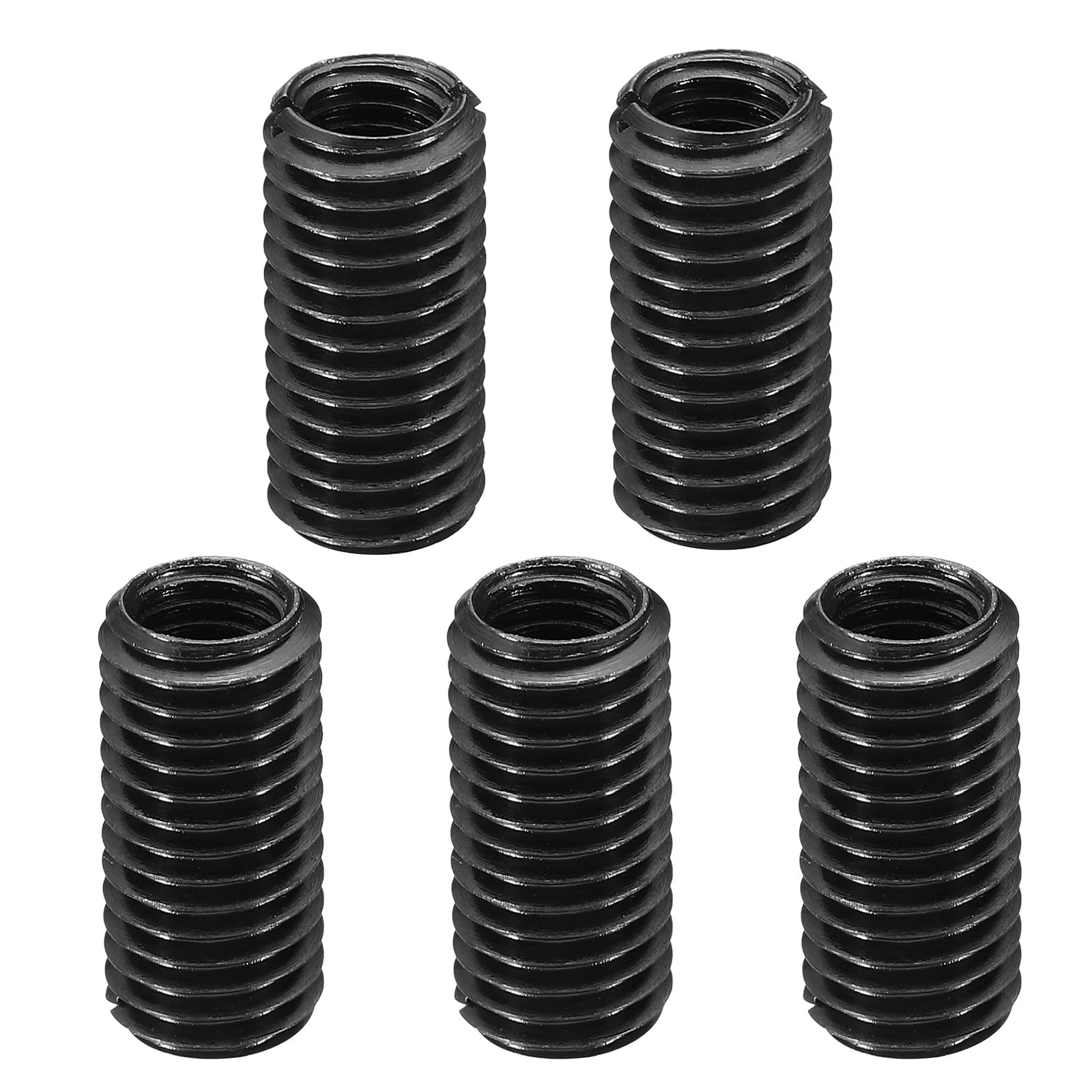 PATIKIL Grade 8.8 Carbon Steel Threaded Repair Insert Nut, 5pcs M10x1.5 Female to M14x2 Male High Strength Screw Sleeve Inserts Reducing Adapter Reducer 30mm