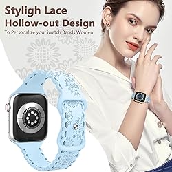 Sunflower Engraved Band Compatible with Apple Watch