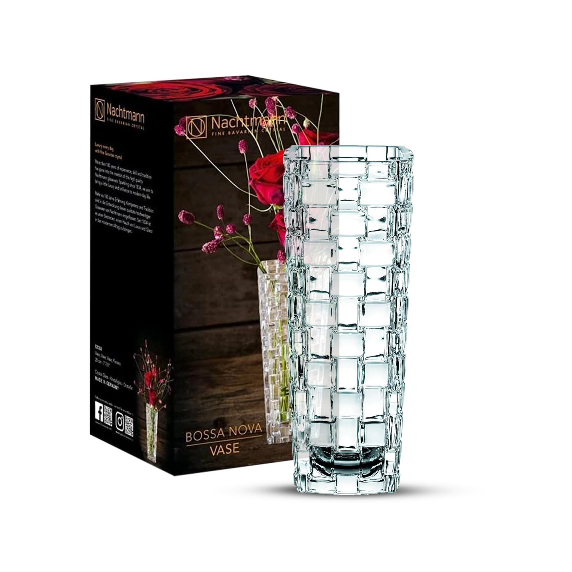 Spiegelau & Nachtmann Vase, Crystal Glass, 20 cm, 0082088-0, Bossa Nova