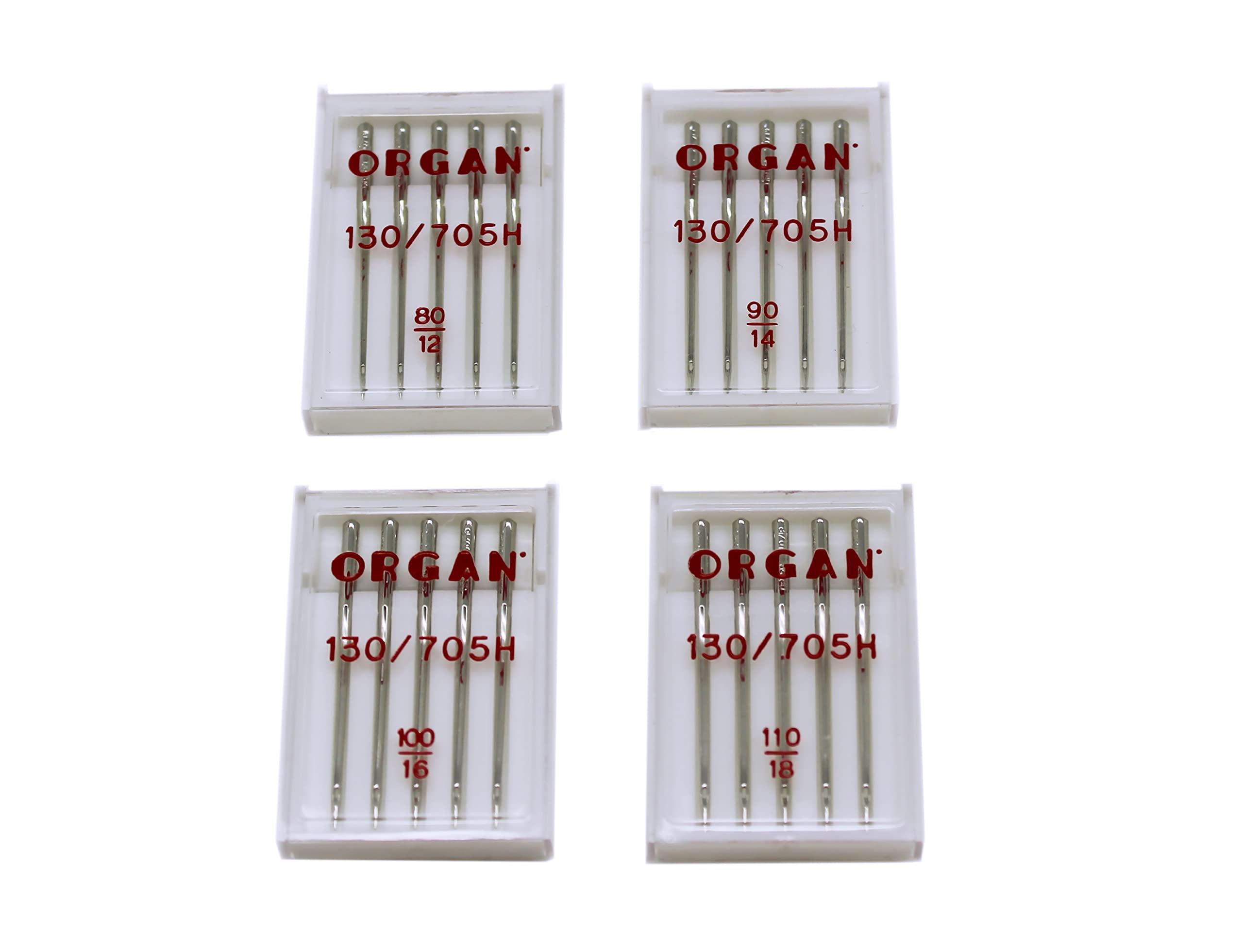 ALFA Set of 4 Assorted Needles NO.80/90/100/110 for Sewing Machines