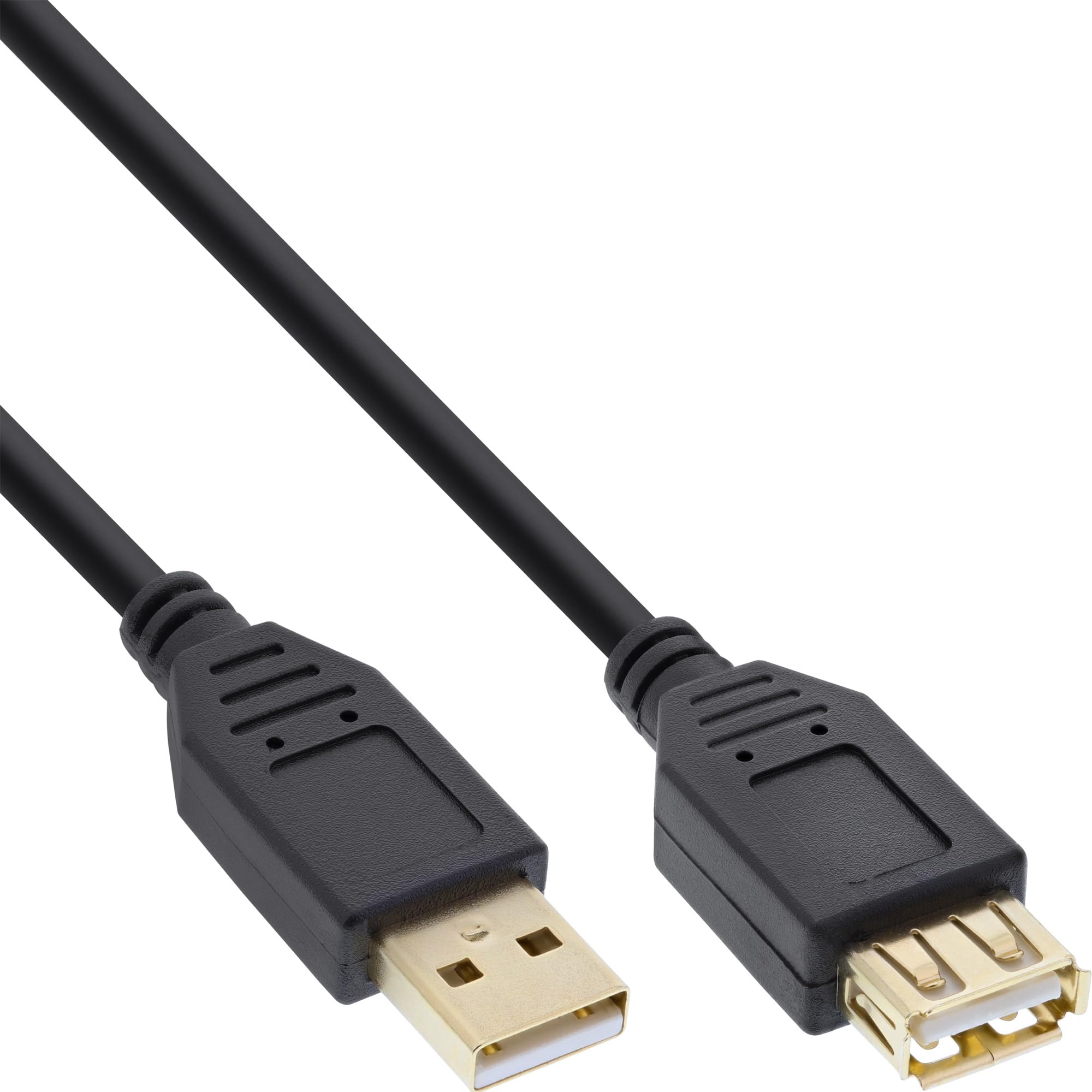 InLine 34611S USB 2.0 Extension Cable Male/Female Type A Black Gold Contacts 10 m
