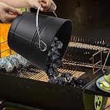 BRIAN & DANY Ash Bucket 5L with Lid Shovel Hand Broom Fireplace Kit view 8