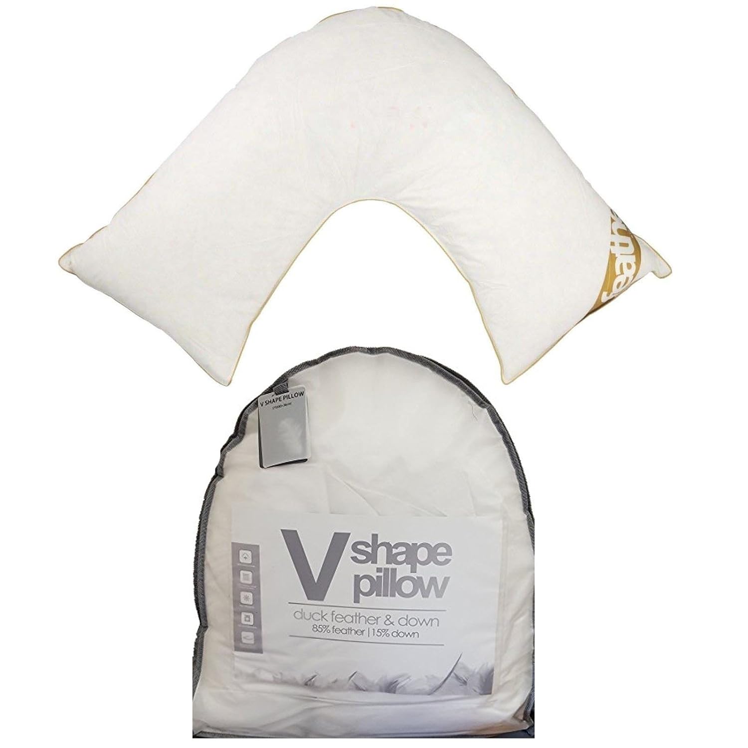 Duck Feather And Down Filled V Shape Orthopedic Nursing Pregnancy