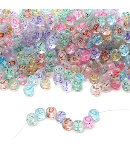 Magibeads 100Pcs Glass Letter Beads - 10mm Vowel Alphabet Beads For Friendship Bracelets, DIY Jewelry Making - View #13
