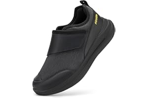 FitVille Diabetic Shoes for Men Extra Wide Adjustable Walking Shoes for Swollen Feet Pain Relief - EasyTop Pro V1