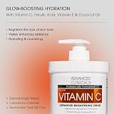 Advanced Clinicals Vitamin C Cream 16oz Brightening Anti Aging Face Body view 2