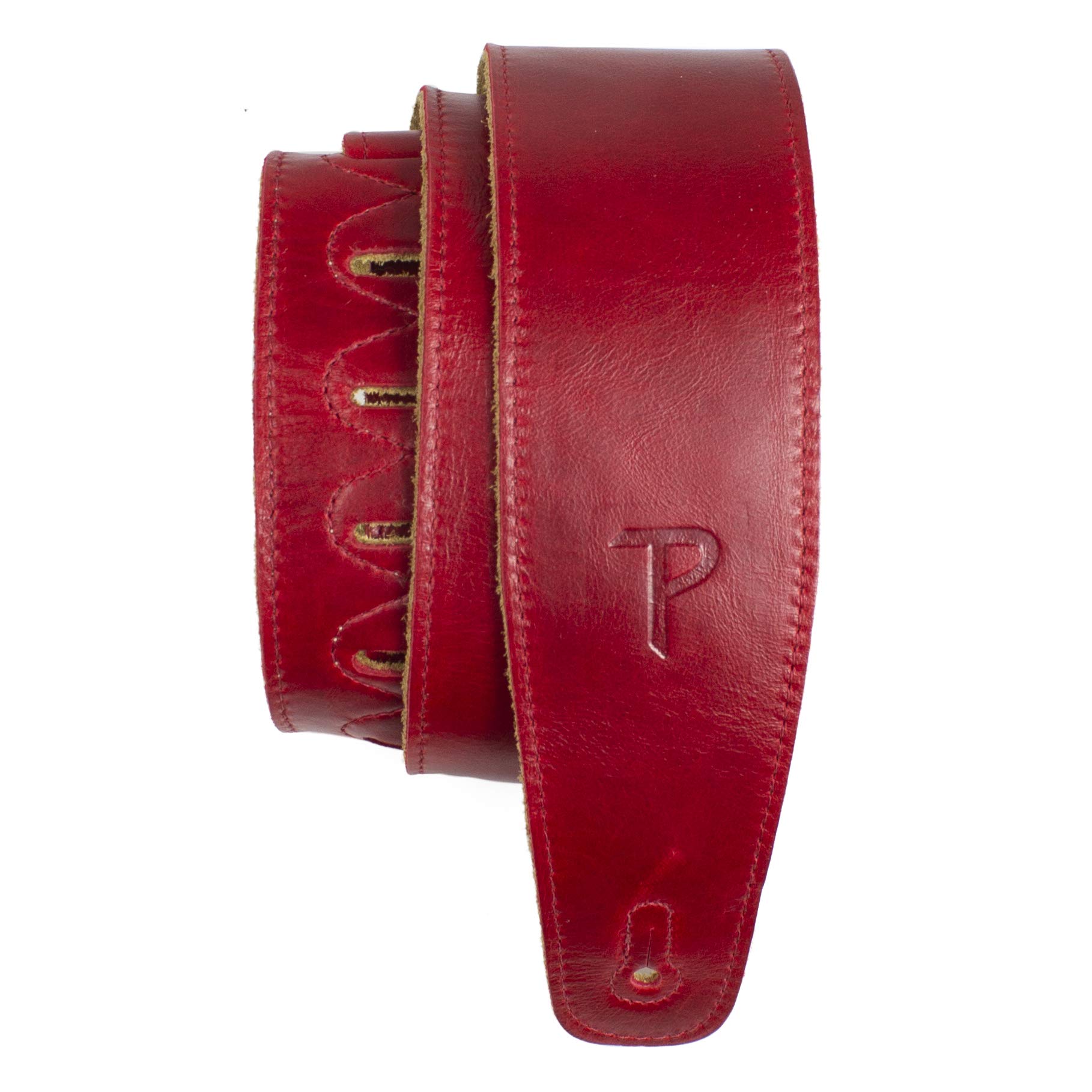Perri's Leathers Ltd. - Guitar Strap - The Africa Collection - Claret - Adjustable - For Acoustic / Bass / Electric Guitars - Made in Canada (AFR25-7085)