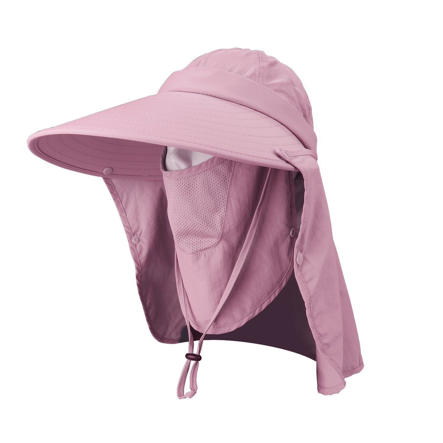 Women Sun Hat, Wide Brim Sun Hats, Sun Cap with Removable Neck Flap