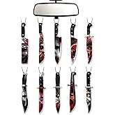 10PCS Car Air Freshener Horror Accessories - Blk Ice Scent, Scary Movie Merchandise Inspired Hanging Décor, Unique Spooky Gifts for Men & Women