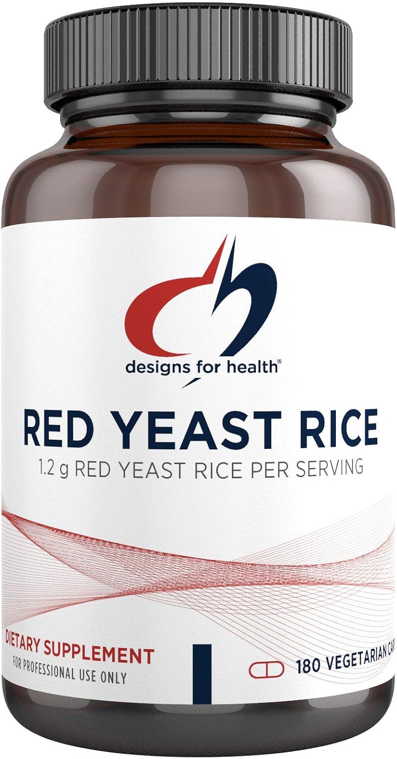Designs for Health Organic Red Yeast Rice 1200mg Capsules - Certified Organic RYR + Citrinin-Free (180 Capsules): Health & Personal Care