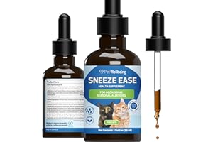 Pet Wellbeing Sneeze Ease for Cats - Occasional Sneezing, Seasonal Allergy, Nose & Eye Discomfort, Eyebright, Nettles - Veter