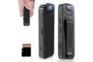 ORTAMIZ Mini Body Camera,Premium Portable 1080P Small Body Camera with Night Vision and Motion Detection Wearable for Office, Law Enforcement, Security Guard (Built- in 64GB Memory Card) (64GB)