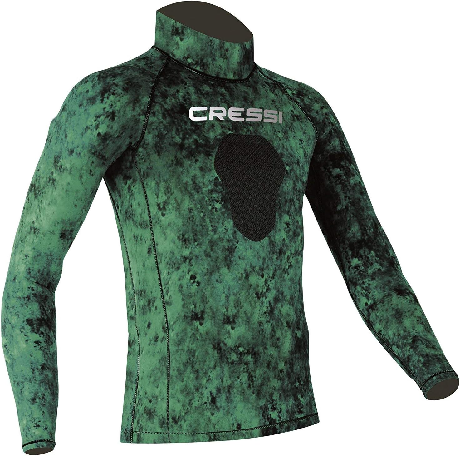 Cressi Camouflage Rash Guard for Scuba Diving Videomakers and Spearfishing - Hooded and Crew-Neck- get the Hunter equipment : Clothing