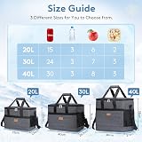 Lifewit Cooler Bag 50 Cans Insulated Large Lunch Bag Dark Grey 40x26.5x31 view 2