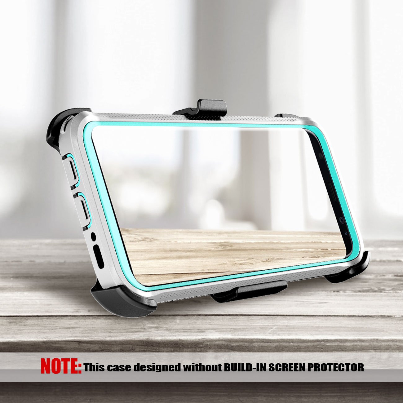 Galaxy S8 Rugged Case, eSamcore Samsung Galaxy S8 Slim Protective Case with Heavy Duty holster [Without Built in screen protector] 5.8 Inch [2017 Release] [MINT GREEN/GREY]