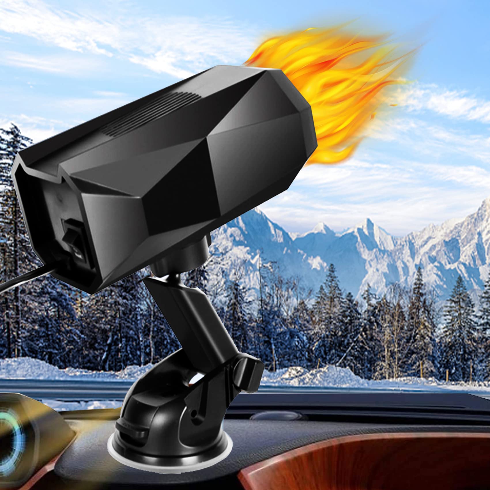 Photo 1 of ?2025 NEW?Portable Car Heater,2 in 1 Auto Heater, Fast Heating Defrost Defogger Cooling 12V Lighter Heater 60 Second Plug in Car Cig Lighter Demister, Car Fan Windshield Defroster (QH-N209)