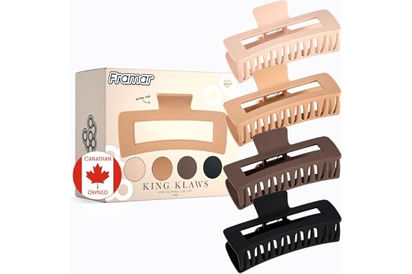 FRAMAR Big Claw Clips For Thick Hair – Extra Large Claw Clip For Thick Hair, Large Hair Claw Clips, Hair Clips For Women, Hai
