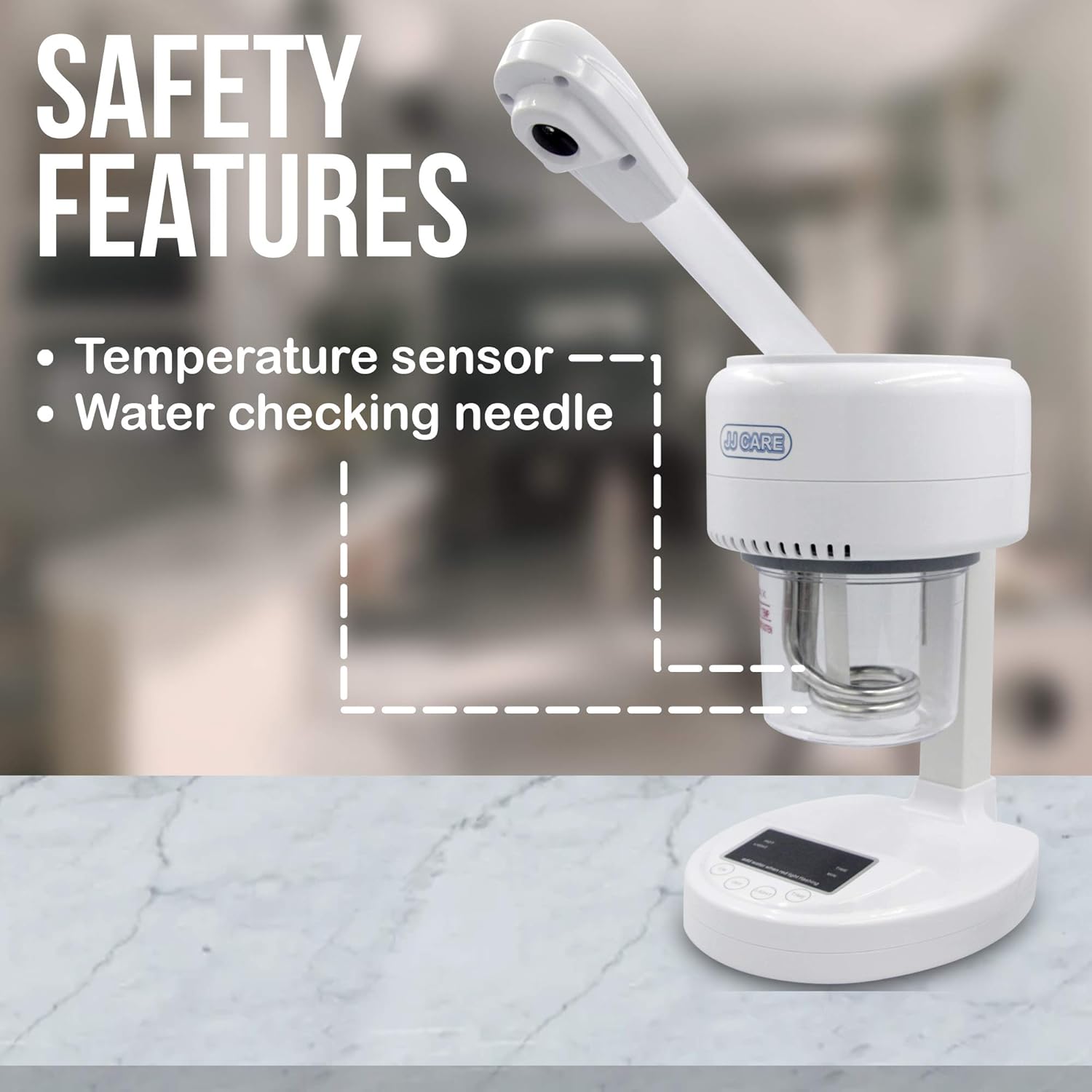 [UPGRADED] Mini Tabletop Facial Steamer, Ozone Facial Steamer for Spa and Salon, Portable Face Steamer for Deep Cleansing Facial, Professional Esthetician Supplies: Beauty
