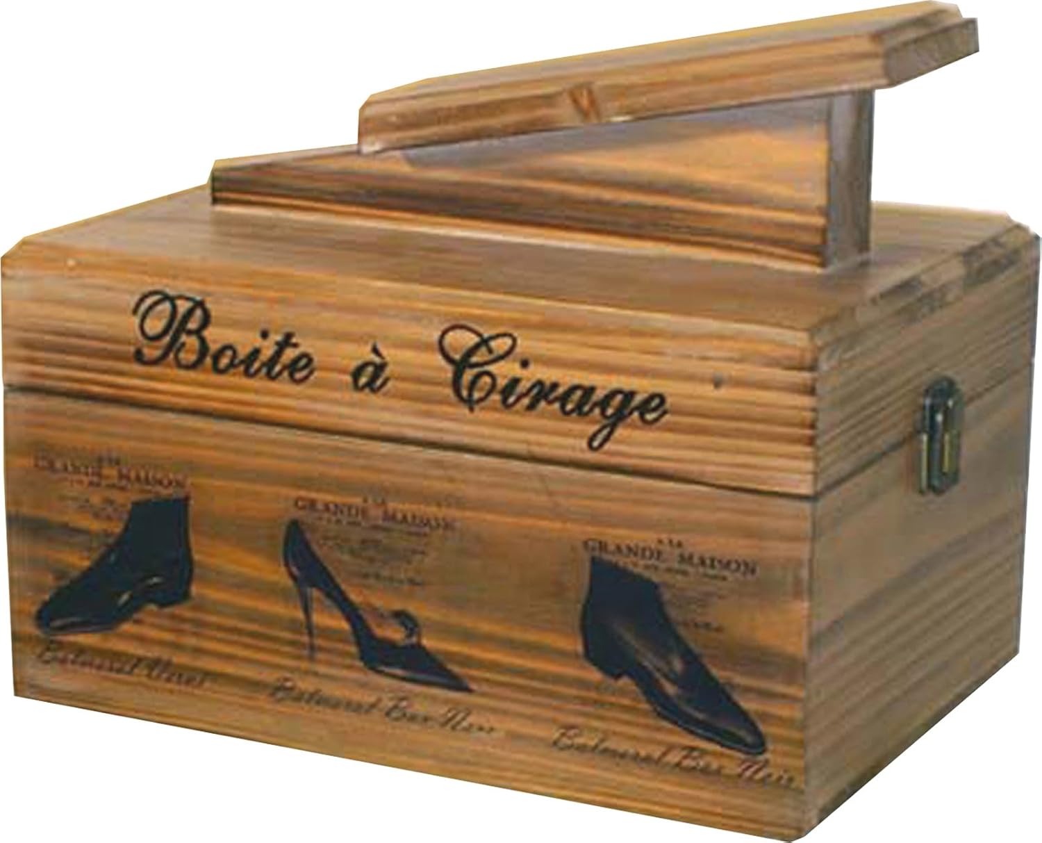 Traditional Style Wooden Shoe Shine Box With French Design Amazon.co