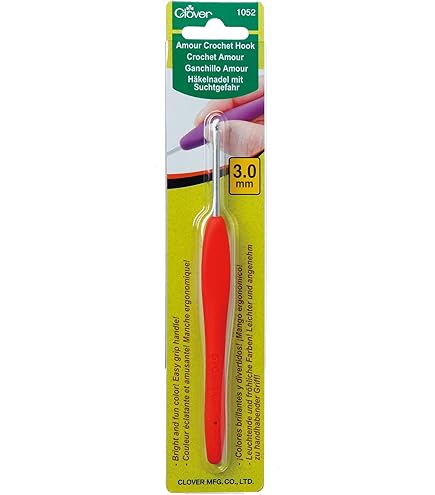 Amazon.com: Clover 1042/D Orange Amour Crochet Hook, Size D, 3.25mm