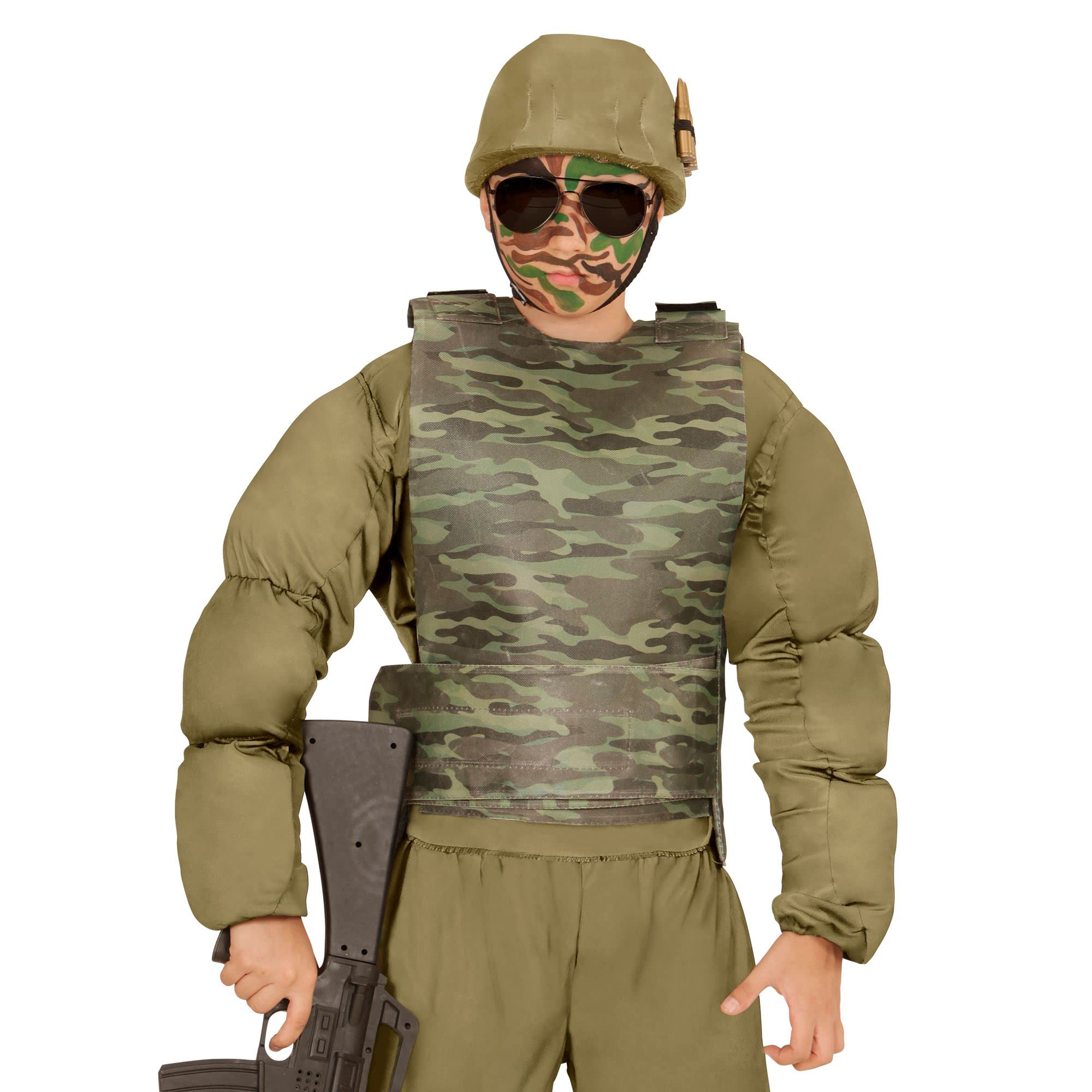 Widmann BULLETPROOF CAMO VEST child size Medium for Fancy dress Accessory