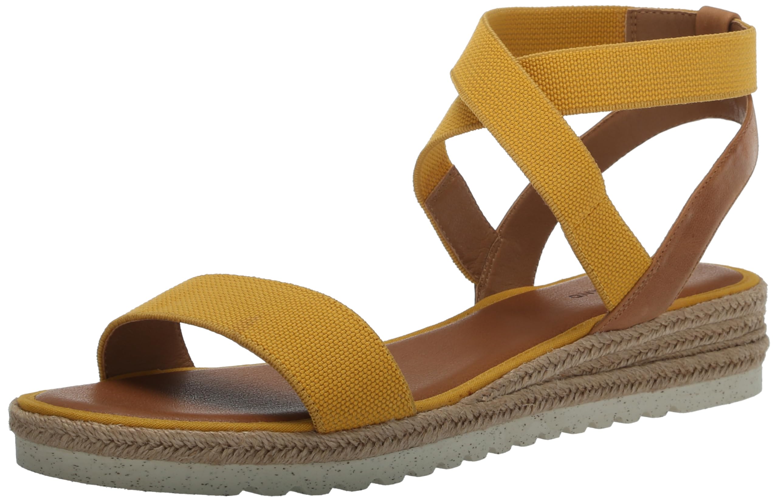 Lucky Brand Women’s THIMBA Wedge Sandal, Maize, 5.5