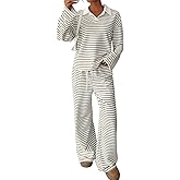 Sweetmoon 2 Piece Lounge Sets for Women Tall Oversized Sweatshirt Wide Leg Matching Pajamas Set Airport Travel Outfit Women