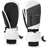 Caracaleap Winter Ski Mittens for Men Women Cold Weather- Warm Snow Mitts Gloves Waterproof & Windproof for Snowboard Snow Sports