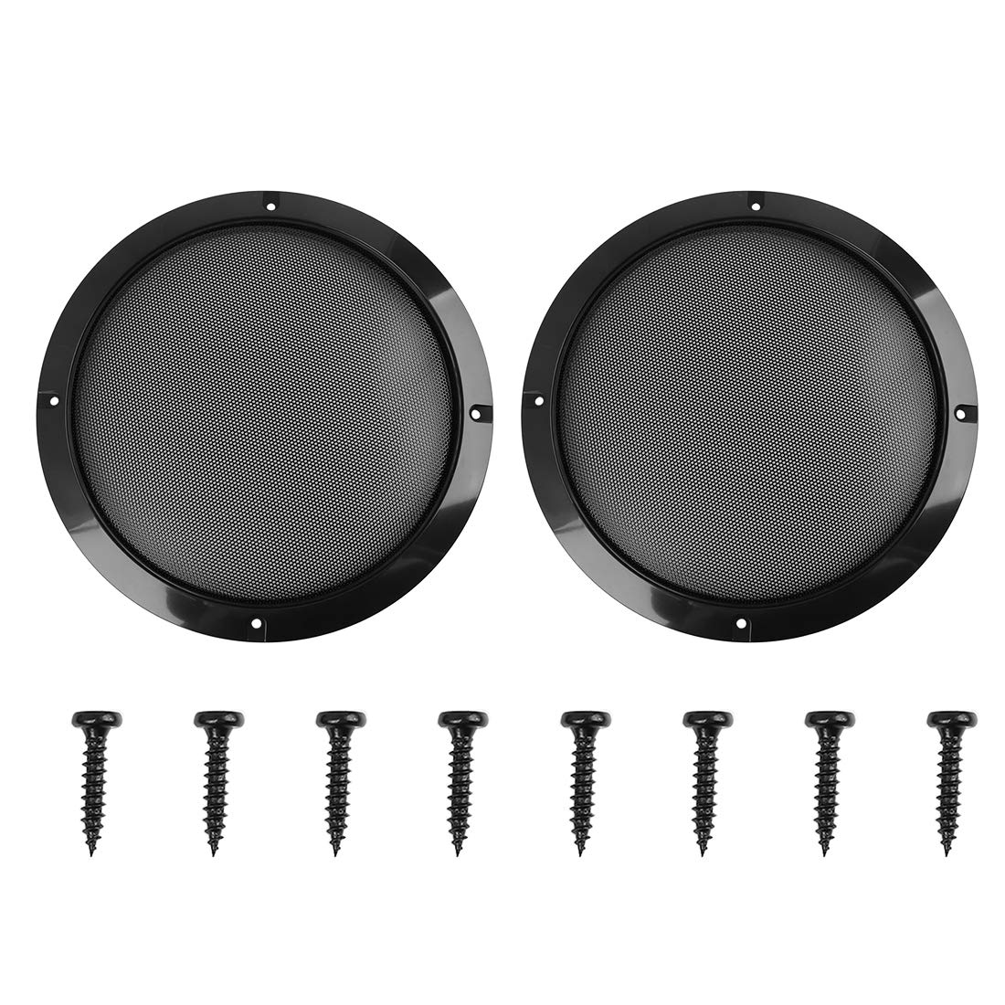 X AUTOHAUX Grill Cover 8inch Mesh Protector Car Speaker Subwoofer 2pcs