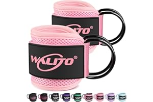 WALITO Gym Ankle Straps for Working Out - Glute Ankle Cuff Kickback Strap, Gym Cable Machine Accessories for Women Glute Leg Extensions, Hip Abductors & Lower Body Exercises Equipment