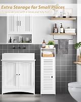 aimu Waterproof Bathroom Cabinet 80x20x24cm Floor Standing Storage Unit view 4