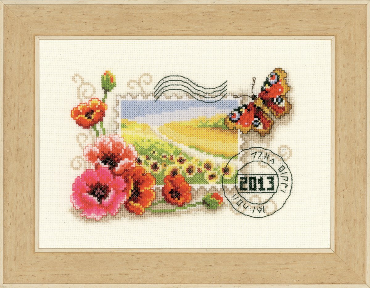 Vervaco Postage Stamp 2013 Counted Cross Stitch Kit, Multi-Colour