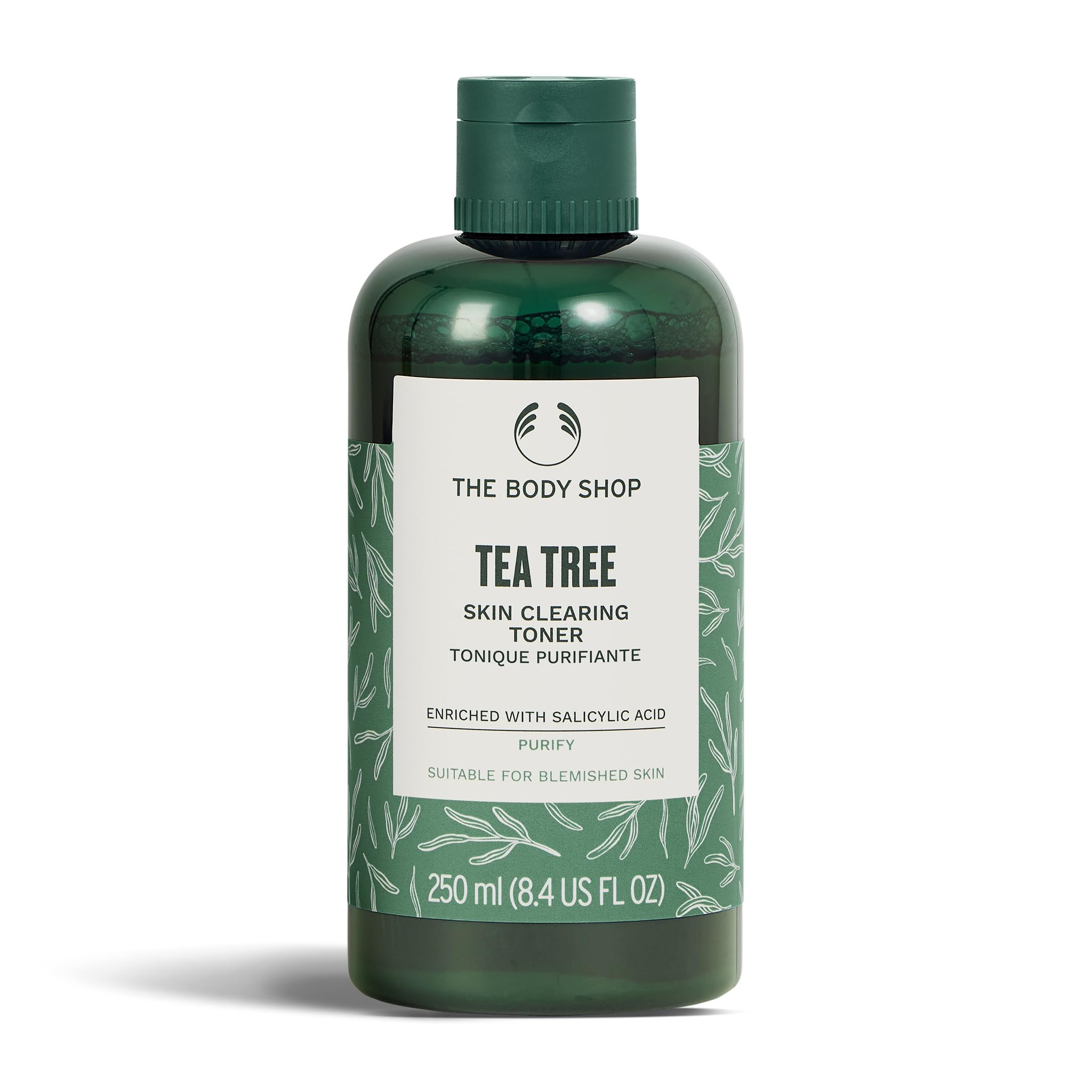 The Body Shop Tea Tree Skin Clearing Toner (1x 250ml), Purifying Toner for Oily, Blemish-Prone Skin, Removes Residue & Excess Oil, With Tea Tree Oil & Salicylic Acid, Dermatologically Tested
