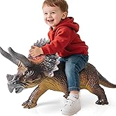 Gzsbaby Dinosaurs King Giant Triceratops Dinosaur Toy – 32 inches Realistic Lifelike Dinosaur Figure, Jumbo Dino Toys for Kids Toddler 3-5 5-7 Years, Perfect Party Favors, Birthday Gifts