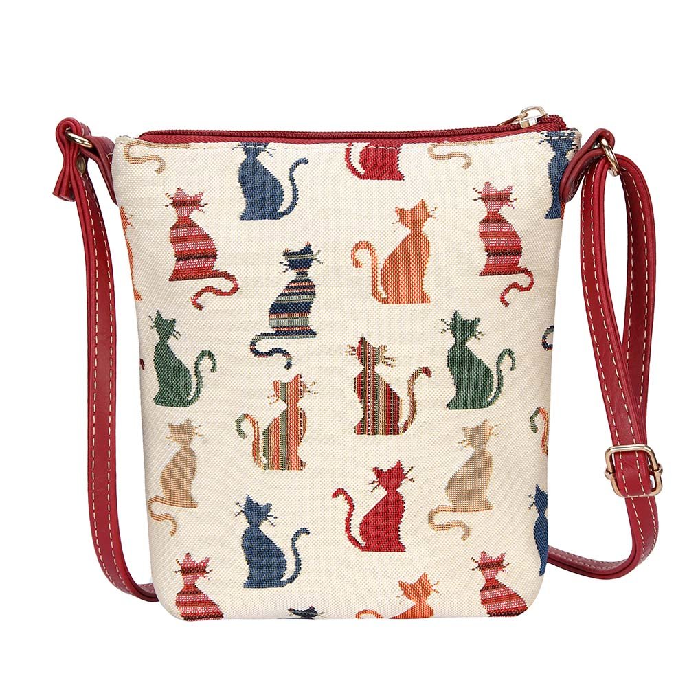 Signare Tapestry Small Crossbody Bag Sling Bag for Women Designs (Cheeky Cat, SLING-CHEKY)