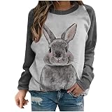 Women's Cute Rabbit Print Shirt Long 