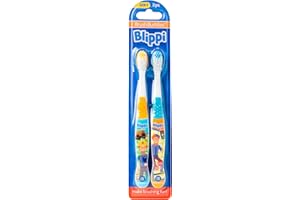 Brush Buddies Blippi Kids Toothbrushes, Manual Toothbrushes for Kids, Toothbrush for Toddlers 2-4 Years, Blippi Childrens Toothbrush, Soft Toothbrushes, 2PK