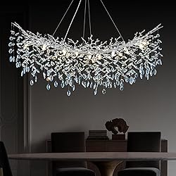 kvtinmty Modern Crystal Silver