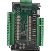 PLC programmable Logic Controller, Compact high Speed 24V DC 16 Input 16 Output Transistor Control Board with RS485 6AD 2DA 8000 Steps for Industrial Automation 1pc