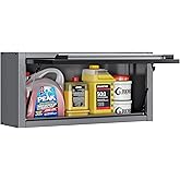 JZD Metal Wall Storage Cabinet with Up Flip Door, Hanging Steel Tool Cabinets, for Garage Basement Workshop
