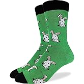 Good Luck Sock Men's Bunny Rabbit Easter Socks, Adult, Shoe Size 7-12