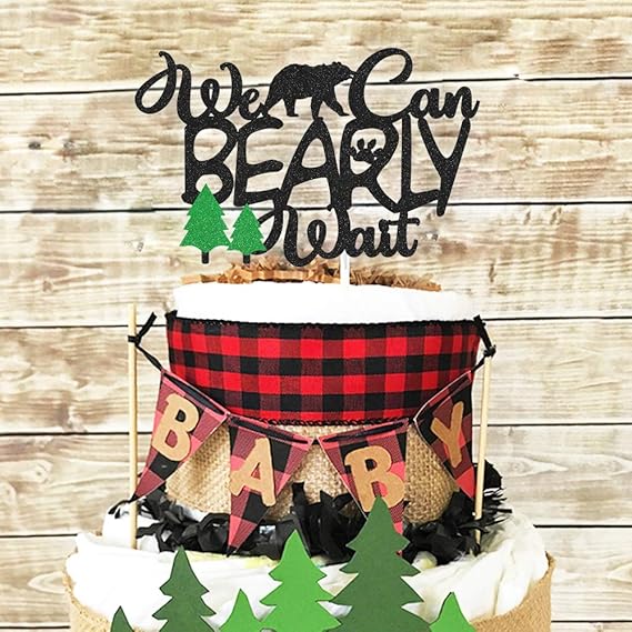 we can bearly wait cake topper