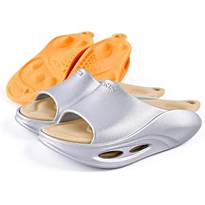 ACIKI Recovery Sandals with 2 Replaceable Insoles - 2026 Arch Support Slippers for Men & Women, Orthopedic Open-Toe Walking S