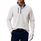 ERECT PEAK Men's Golf Pullover Quarter-Zip Long Sleeve Sport Shirt with Chest Pocket (S-XXL)