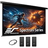 Projector Screen Elite Screens Spectrum, 150-INCH Diag 16:9, Motorized Projection Screen Movie Home Theater 4K/8K Ultra HD Ready, Black Case, ELECTRIC150H2