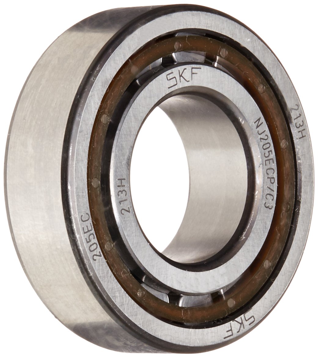 SKF Cylindrical Radial Roller Bearing, 25 ID, Bearing steel