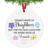 Thank You Gifts for Neighbor Friends Christmas Ornaments for Neighbor Women Christmas Tree Decoration Keepsake Funny Friend Neighbors Appreciation Ceramic Ornament Gift Housewarming New Home Gifts