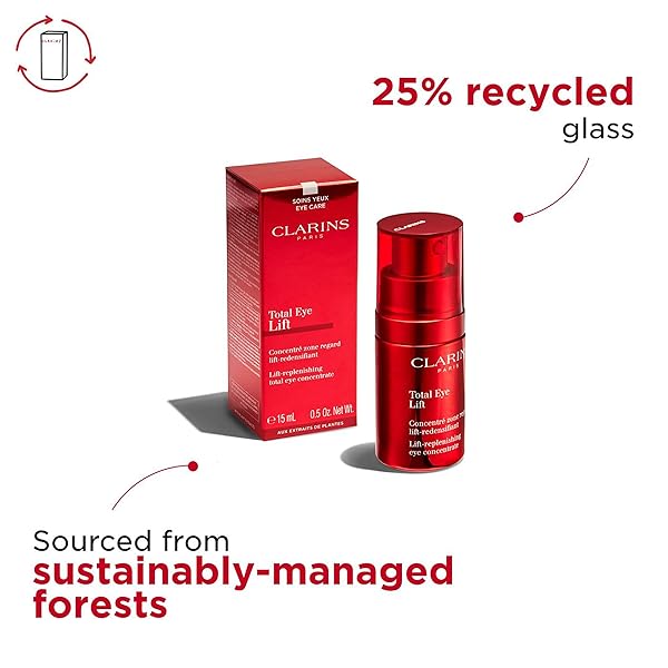 CLARINS TOTAL EYE LIFT | ANTI-AGING EYE CREAM | TARGETS WRINKLES, CROW’S FEET, DARK CIRCLES, AND PUFFINESS FOR A VISIBLE EYE LIFT IN 60 SECONDS FLAT*| INGREDIENTS OF 94% NATURAL ORIGIN