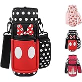 Unyopsa Water Bottle Carrier Bag 25oz/32oz Water Bottle Pouch Holder Adjustable Shoulder Strap Neoprene Water Bottle Sling Bag with Phone Pocket Insulated Tumbler Accessories for Walking