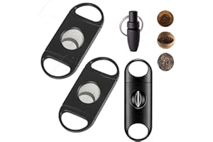 tlhaoa Cigar Cutter Combo: Guillotine & V-Cut, 4 Pack Perfect for Men